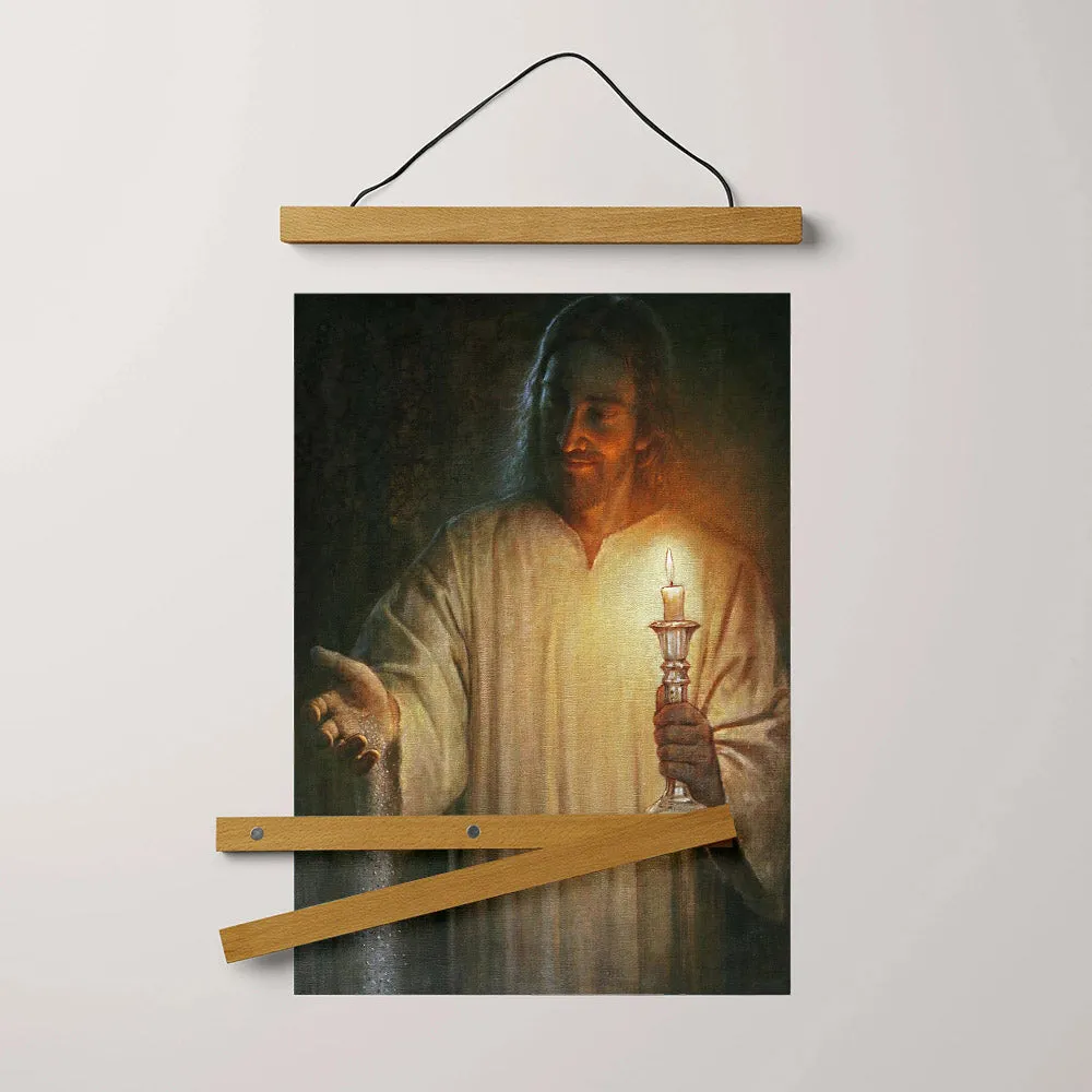 Salt And Light Hanging Canvas Wall Art - Jesus Picture - Jesus Portrait Canvas - Religious Canvas