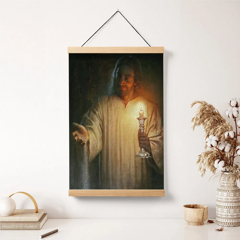 Salt And Light Hanging Canvas Wall Art - Jesus Picture - Jesus Portrait Canvas - Religious Canvas