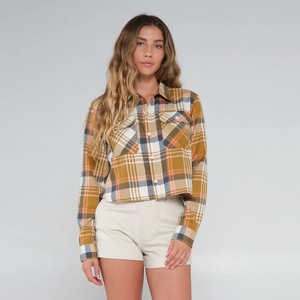 Salty Crew Womens Golden Age Flannel - Gold