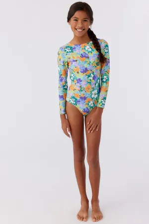 SAMI FLORAL TWIST BACK SURF SUIT