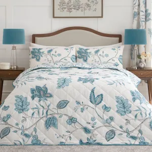 Samira Bedspread by Dreams & Drapes Design in Teal 200cm X 230cm