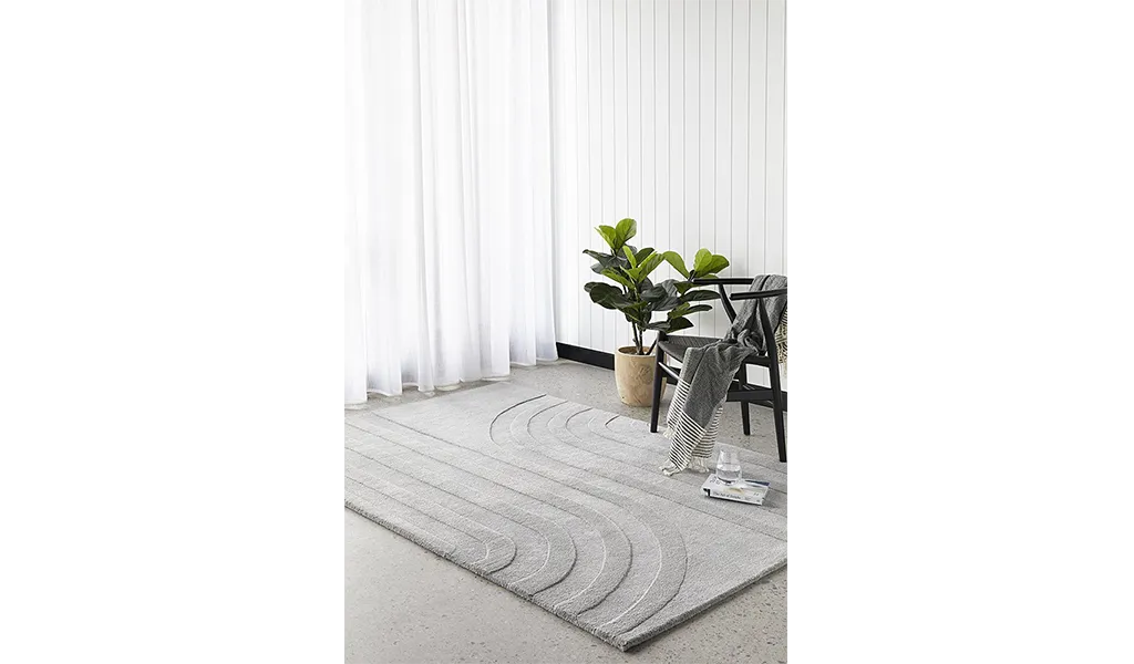 Samira Grey Arched Modern Rug