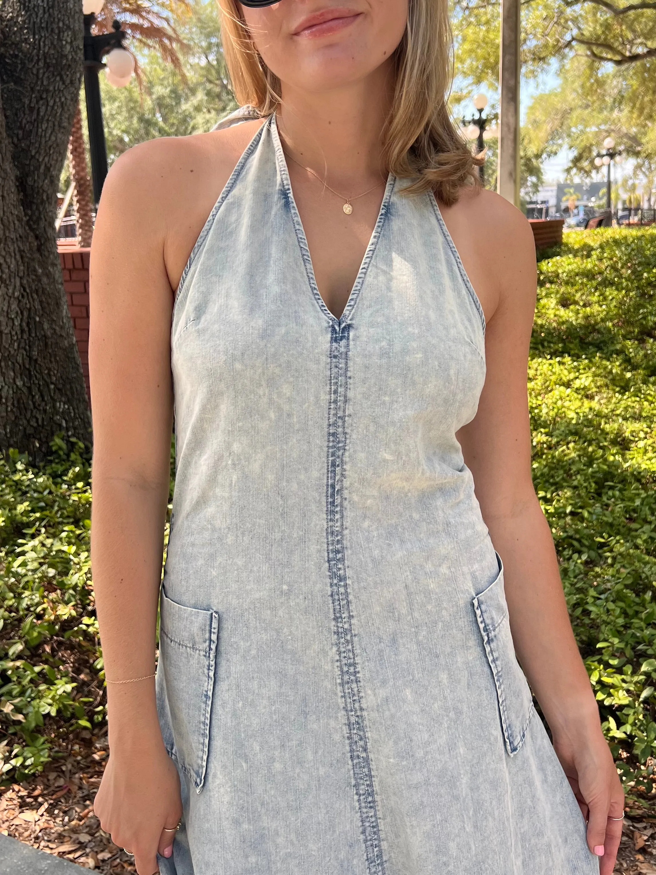 SAMMI MAXI DRESS IN DENIM