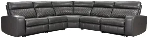 Samperstone Signature Design by Ashley 5-Piece Power Reclining Sectional