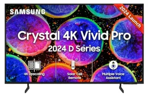 Samsung 108 cm (43 inches) D Series Crystal 4K Vivid Pro Ultra HD Smart LED TV UA43DUE77AKLXL (Black)