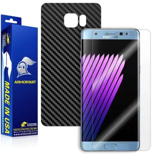 Samsung Galaxy Note 7 Screen Protector   Black Carbon Fiber Skin