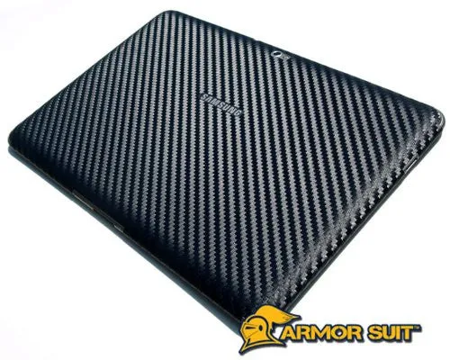 Samsung Galaxy Tab 10.1 Screen Protector   Black Carbon Fiber Skin Protector