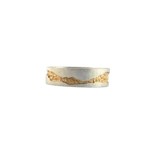 San Andreas Band 7mm Wide in Silver and 14k Gold Plating