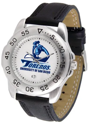 San Diego Toreros Sport Leather Men’s Watch