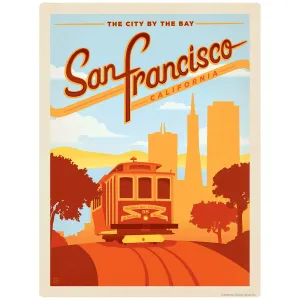 San Francisco California Cable Car Vinyl Sticker