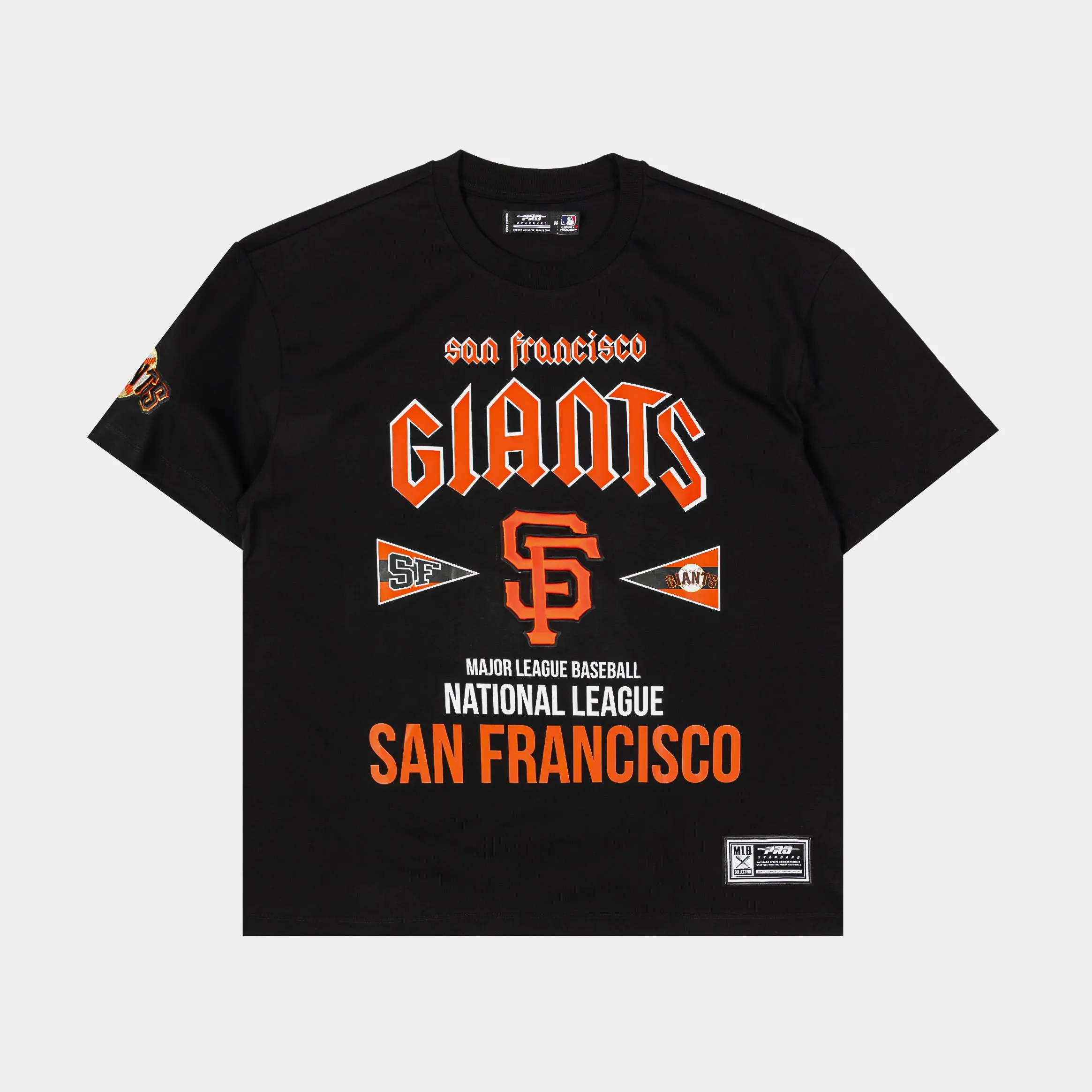 San Francisco Giants City Tour Drop Shoulder Mens Short Sleeve Shirt (Black)