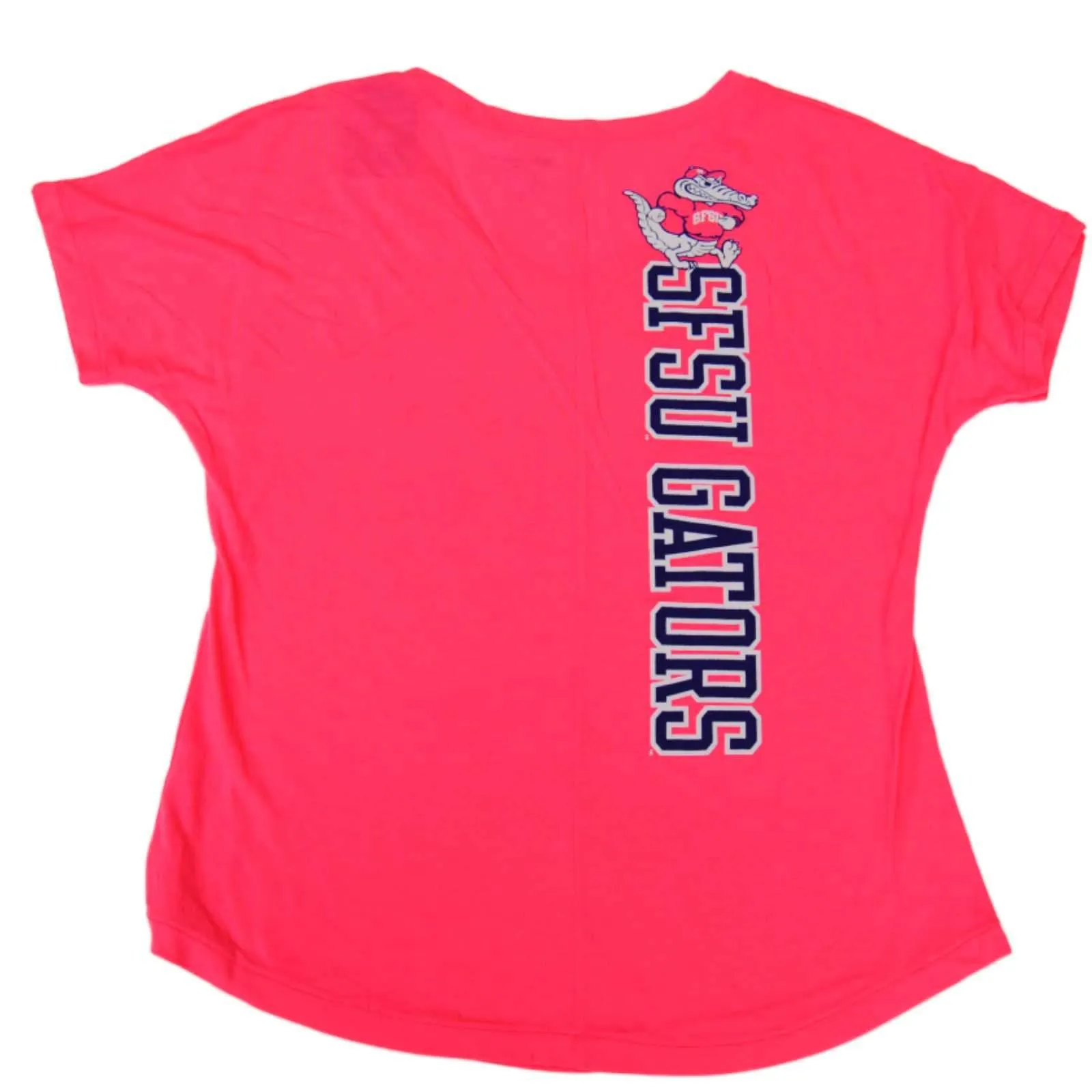 San Francisco State Gators Champion Women Pink Short Sleeve V-Neck T-Shirt (M)