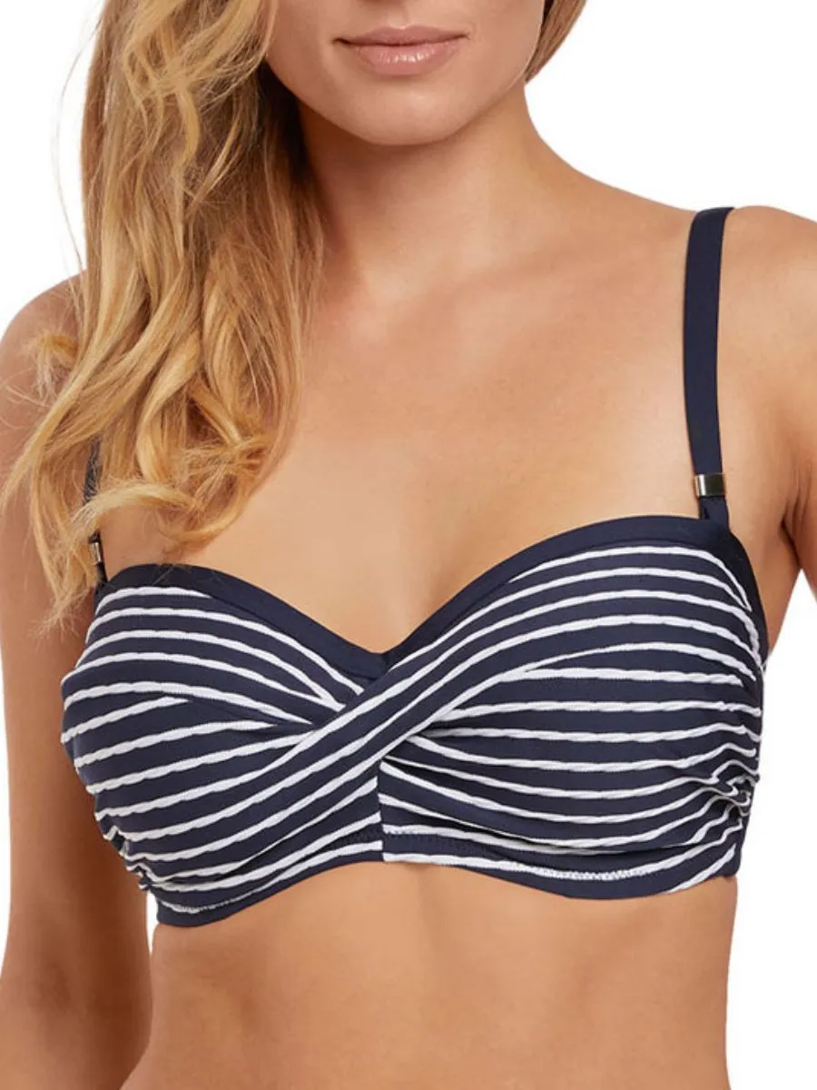 San Remo Twist Multiway Bandeau Top - Ink