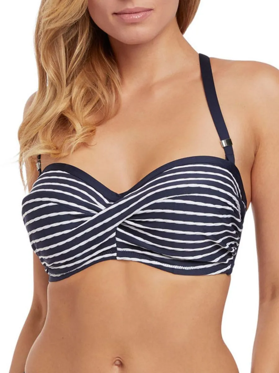 San Remo Twist Multiway Bandeau Top - Ink