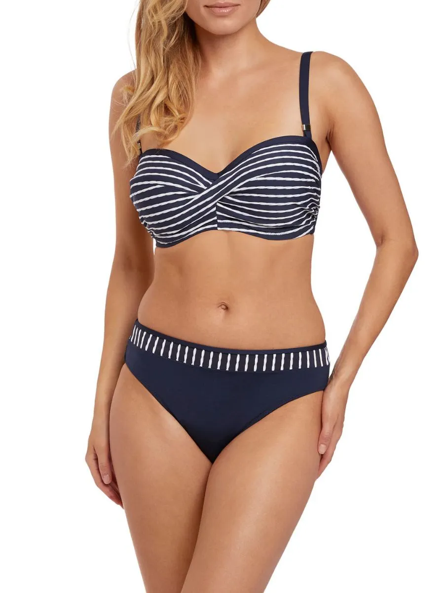 San Remo Twist Multiway Bandeau Top - Ink