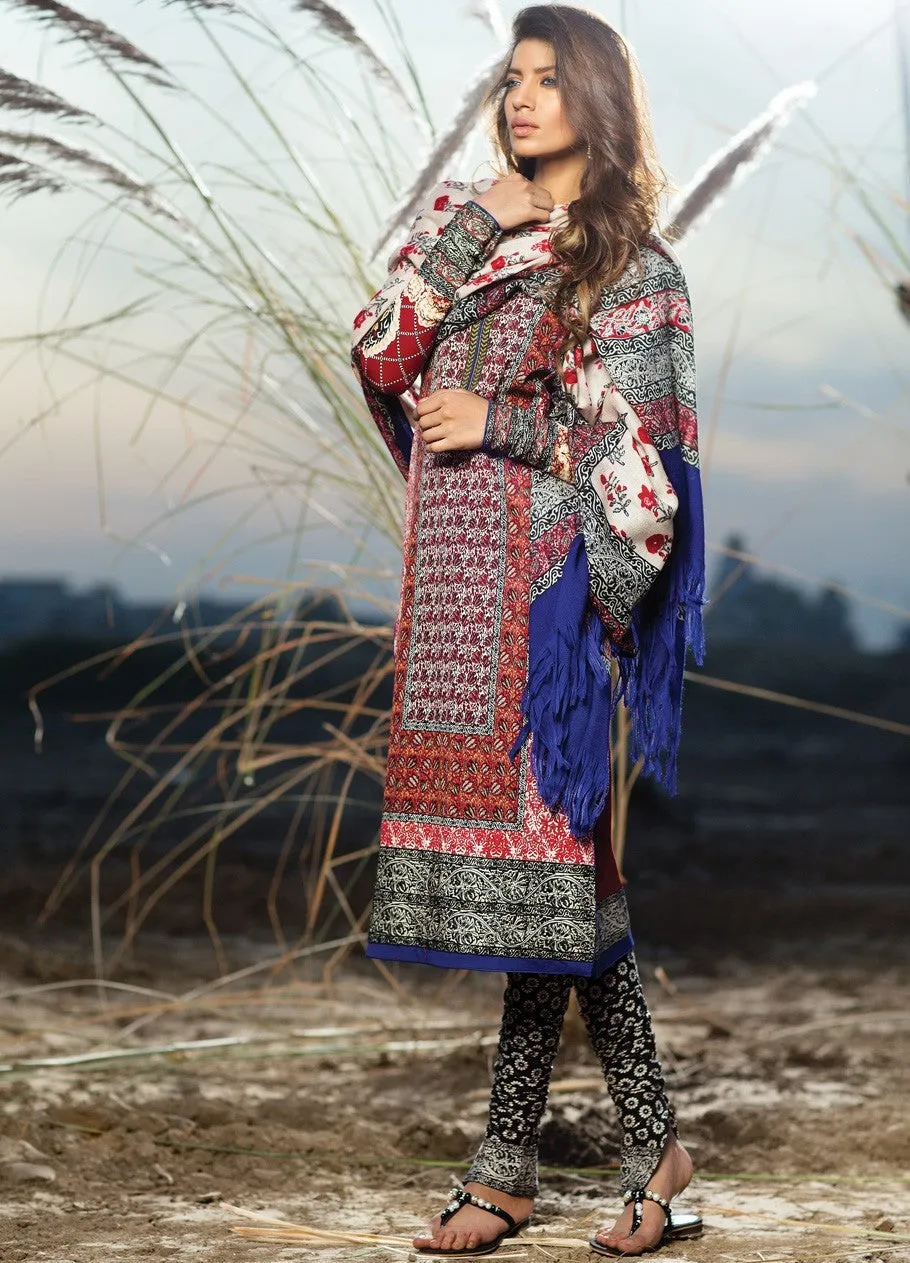 Sana Safinaz Winter Shawl Collection 2015 - 01A