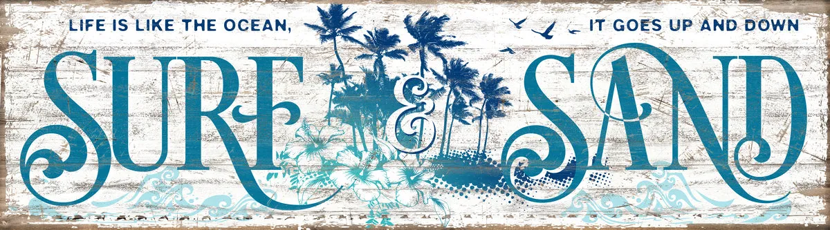 Sand And Surf Sign Coastal Decor