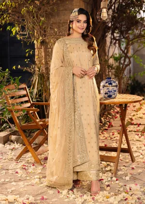 Sand Beige Suit - Maahru, Noorie & Meerub '23 by Asim Jofa - AJSM-45