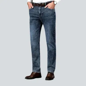 Sanded men's straight jeans