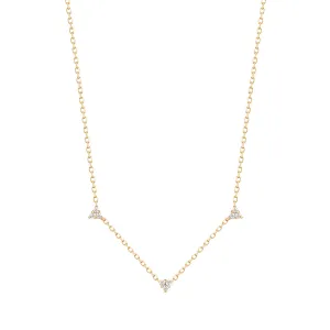 SANDRA | Natural Diamond Triple Station Necklace