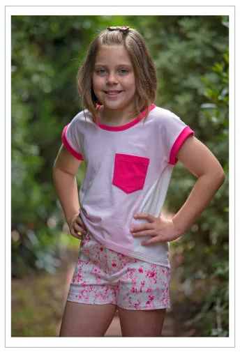 SANDY BAY SHORTS Girls stylish, fitted summer shorts sewing pattern , sizes 2 to 14 years