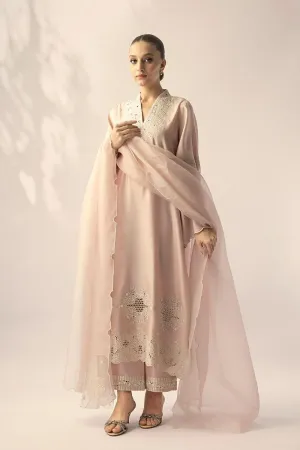 Sania Maskatiya - Liv - KHADDI SILK - Blush Pink - 3 Piece