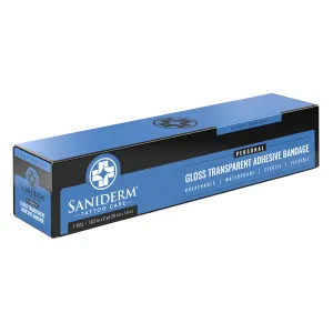 Saniderm Tattoo Aftercare Transparent Adhesive Bandage - 10.2" x 2 yard Roll