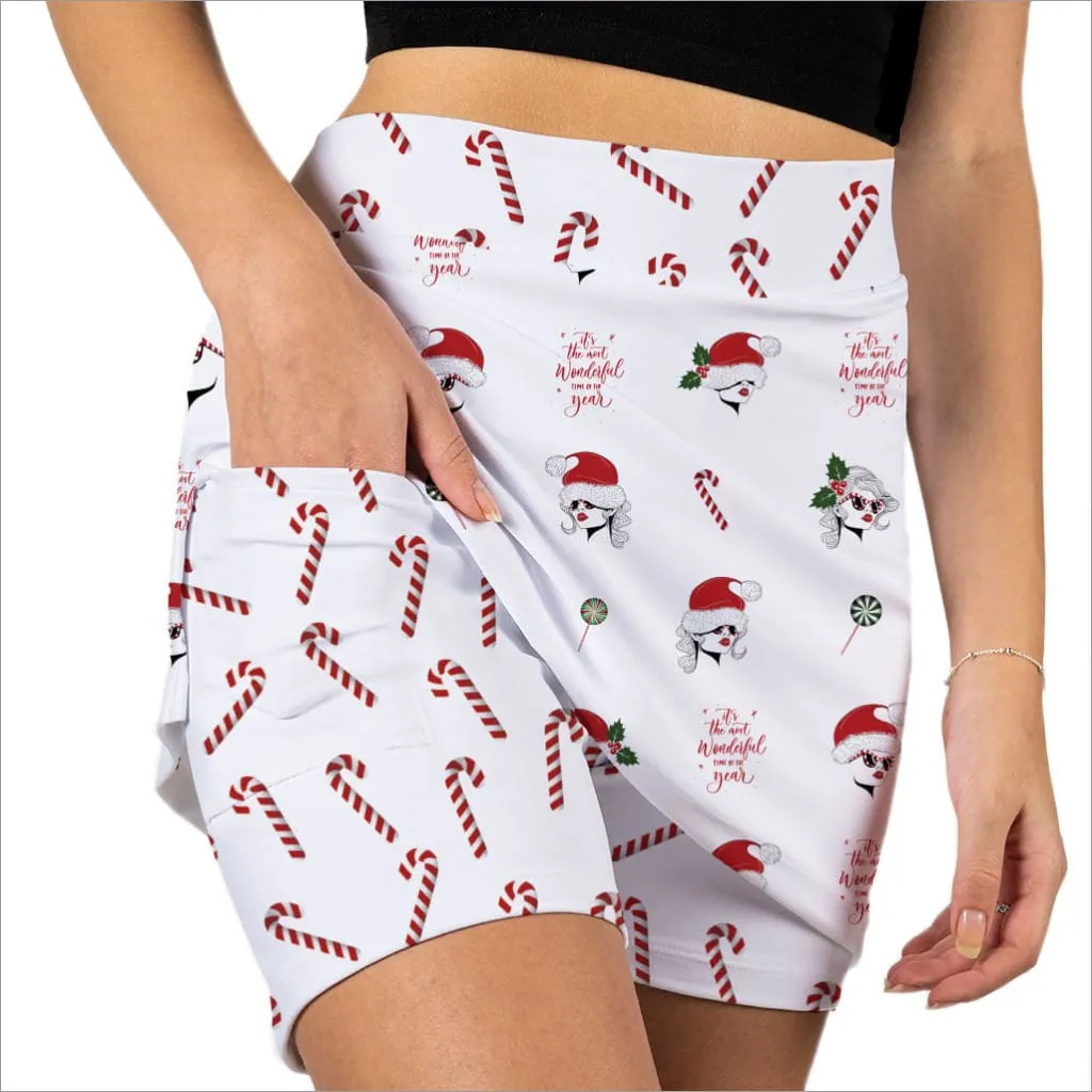 SANTA BABY HOLIDAY PRINTED SKORT