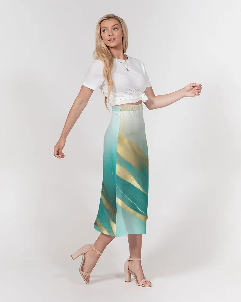 Santa Barbara Collection: Printed A-Line Midi Skirt (MW House of Style Signature)