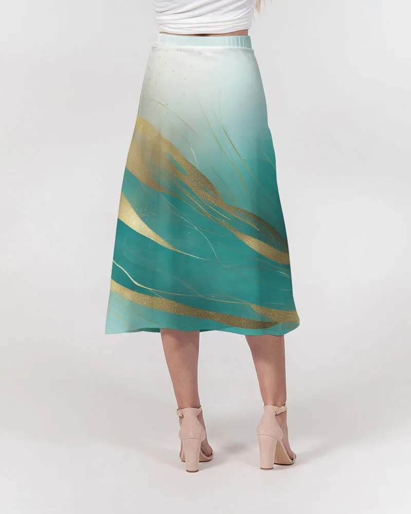 Santa Barbara Collection: Printed A-Line Midi Skirt (MW House of Style Signature)