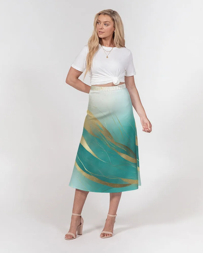 Santa Barbara Collection: Printed A-Line Midi Skirt (MW House of Style Signature)