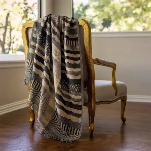 Santa Barbara Natural & Black Throw by Lili Alessandra