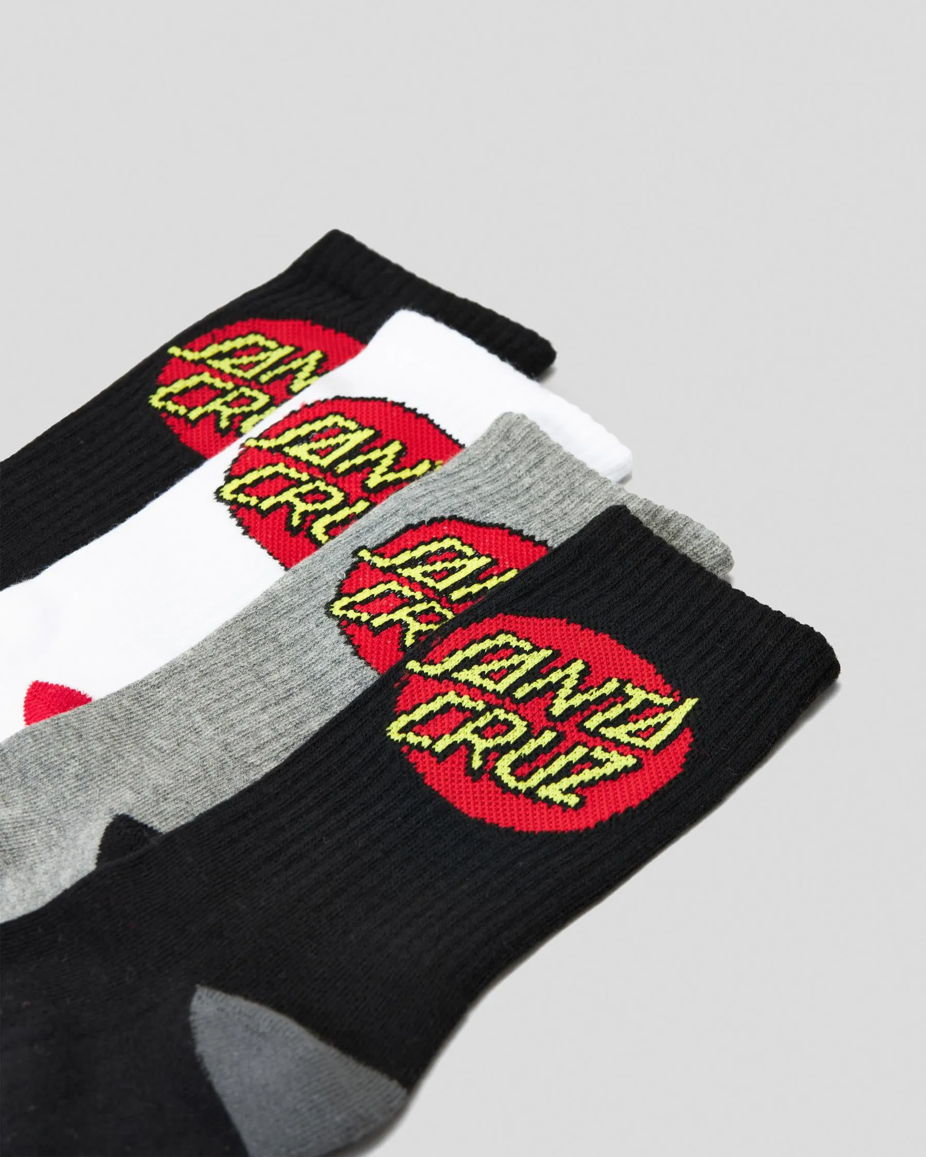 Santa Cruz Classic Dot 4 Pack Crew Socks