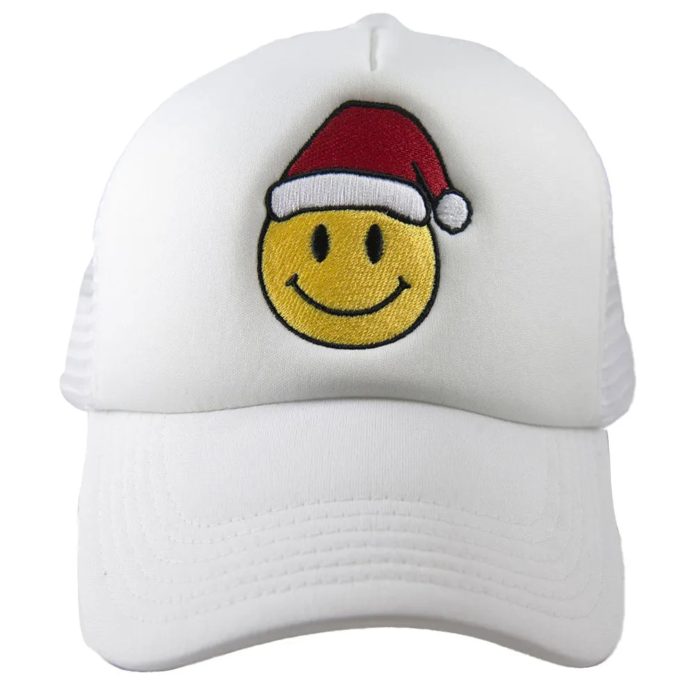 Santa Happy Face Wholesale Embroidered Foam Trucker Hat