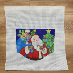 Santa with Toy Bag/Tree Topper Canvas