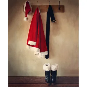 Santas Coat Rack Printed Backdrop