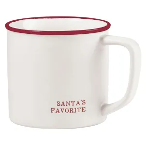 Santa's Favorite Mug - Red & White