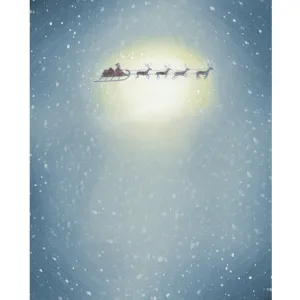 Santas Sleigh Printed Backdrop