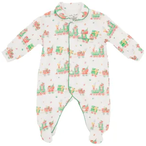 Santa's Sweet Express Organic Cotton Button Up Pajama