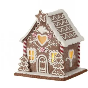 SANTA'S SWEET SHOPPE COLLECTION 6.5" LED BTY/TMR C.DOUGH SWEET LOVE HOUSE