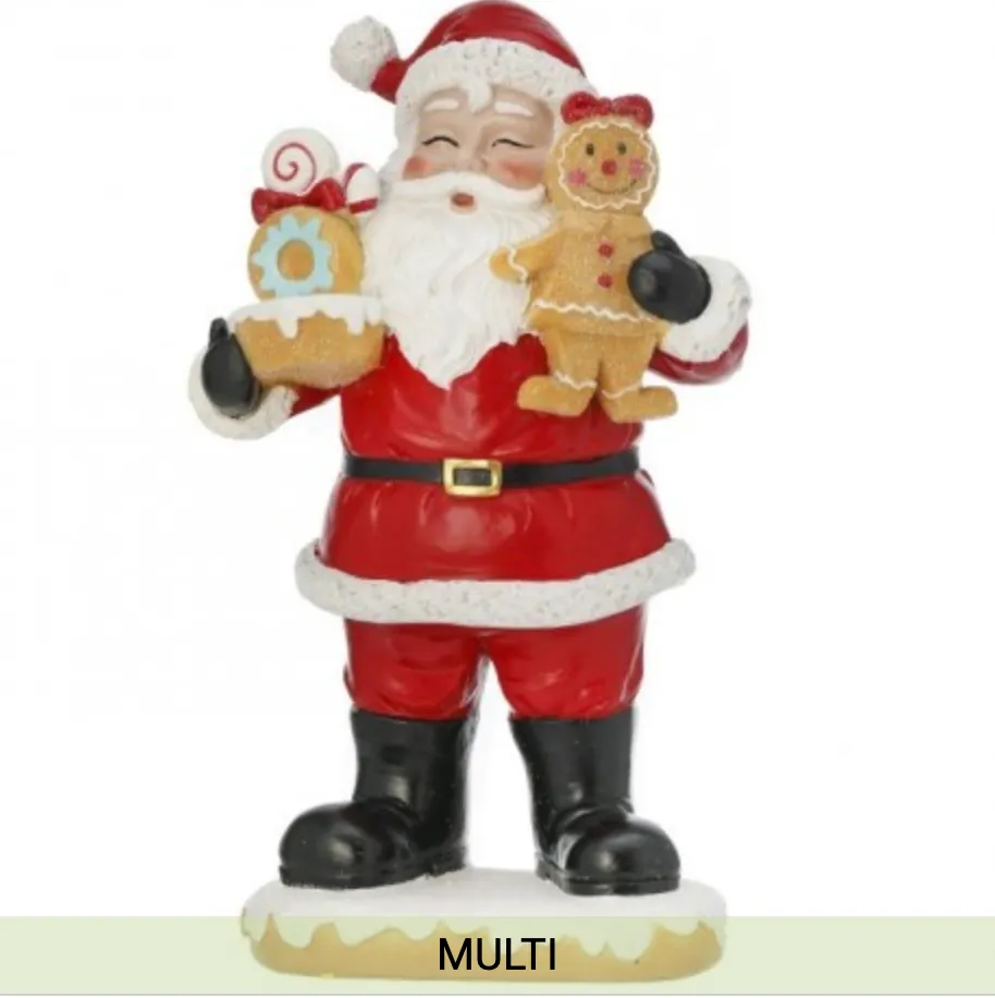 Santa's Sweet Shoppe Collection 9" RESIN SANTA WITH SWEETS