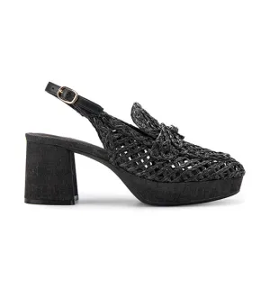 Santiago Raffia Black