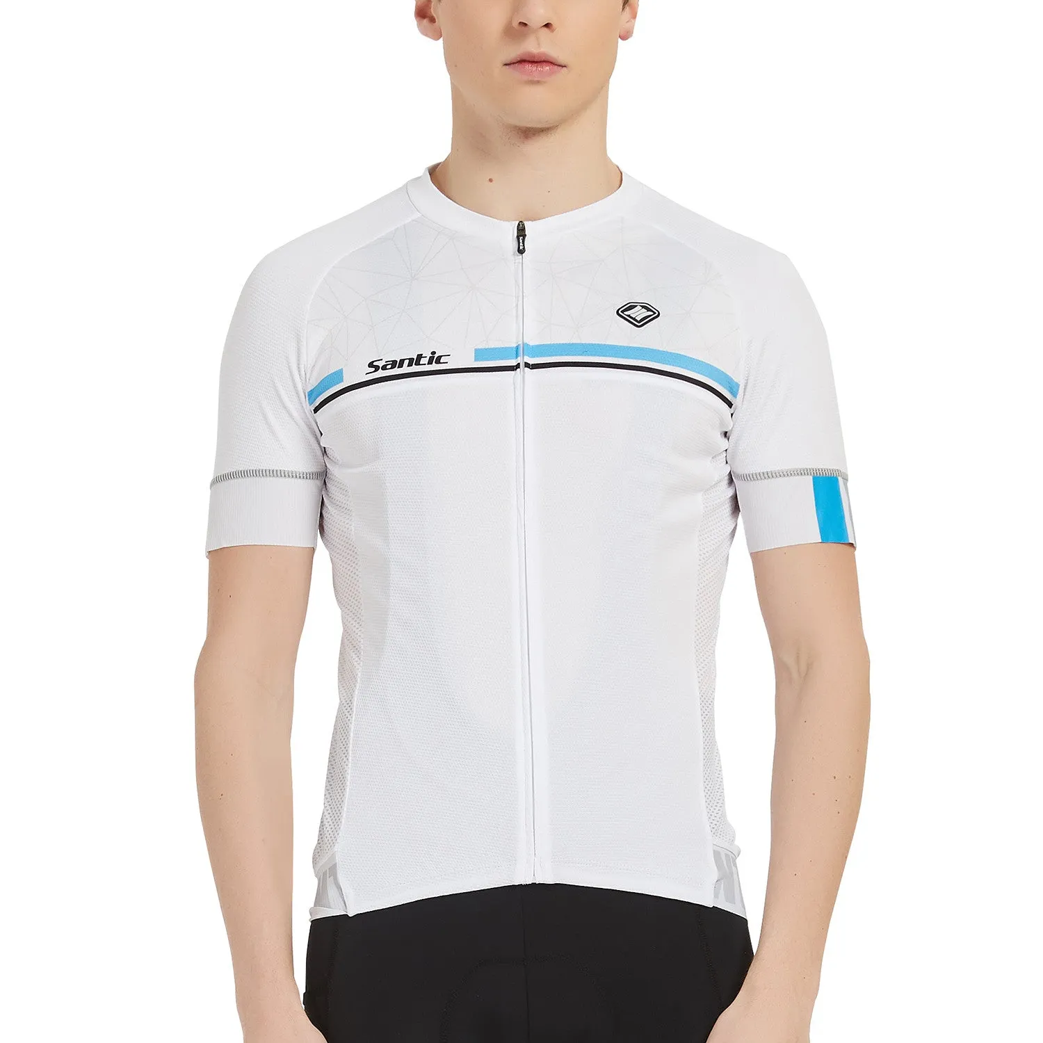 Santic Kamen White Men Cycling Jersey Short Sleeve