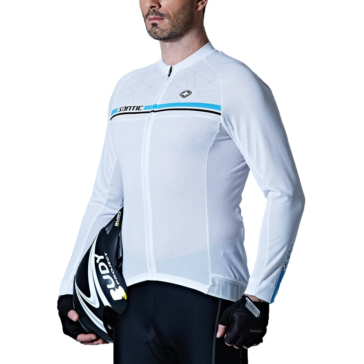 Santic Karen White Men Cycling Jersey Long Sleeve