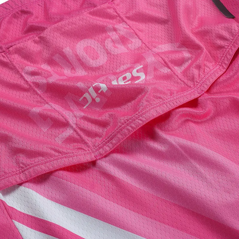 Santic Yiren Pink Women Jersey Long Sleeve Mesh Fabric Inside