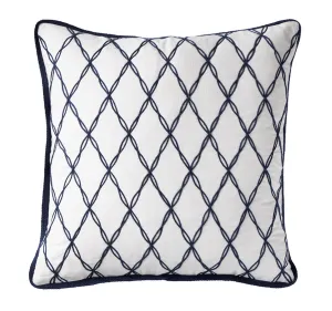 Santorini Lattice 50x50cm Filled Cushion Navy