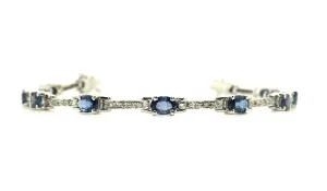 Sapphire & Diamond Hot-cake Bracelet