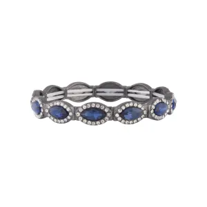 Sapphire Marquise Diamante Stretch Bracelet