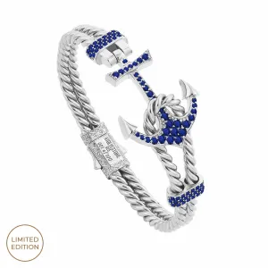 Sapphire Twined Anchor Bangle