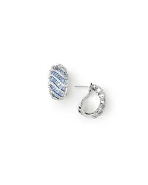 Sapphire Twist Hoops